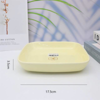 8-inch Diamond Square Plate (Light Yellow)