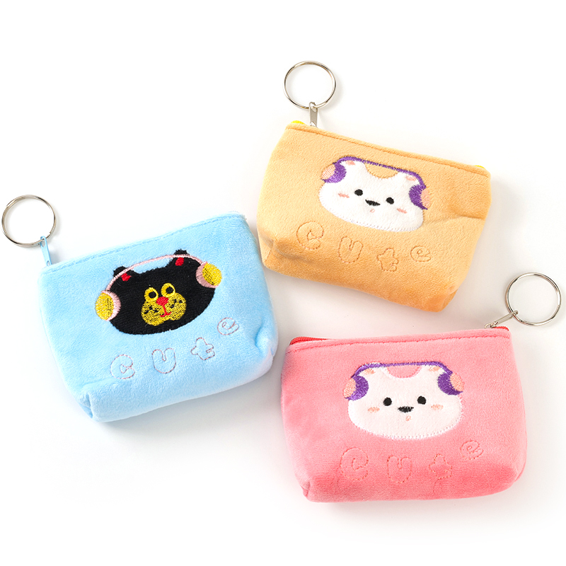 Super soft large cartoon embroidery bag