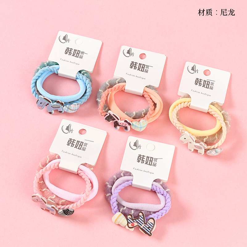 Color pony accessories combination rubber band (3)