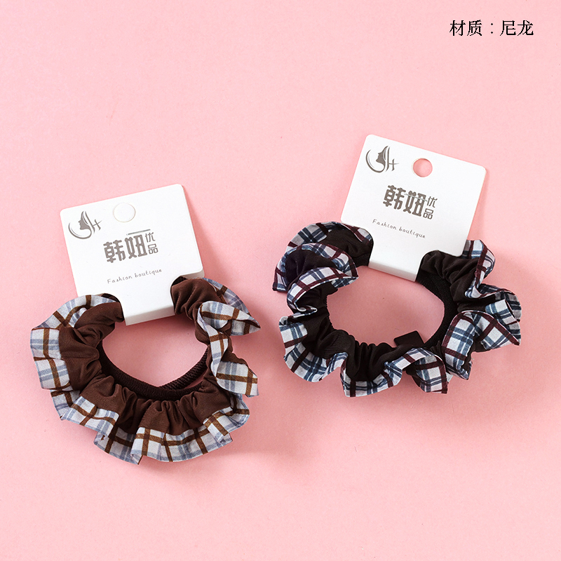 Boxed curry plaid lace combination rubber band (3)