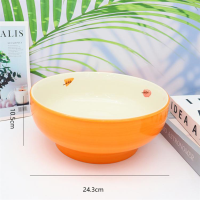 9.5-inch Western Bowl (Hand-Painted Bear)
