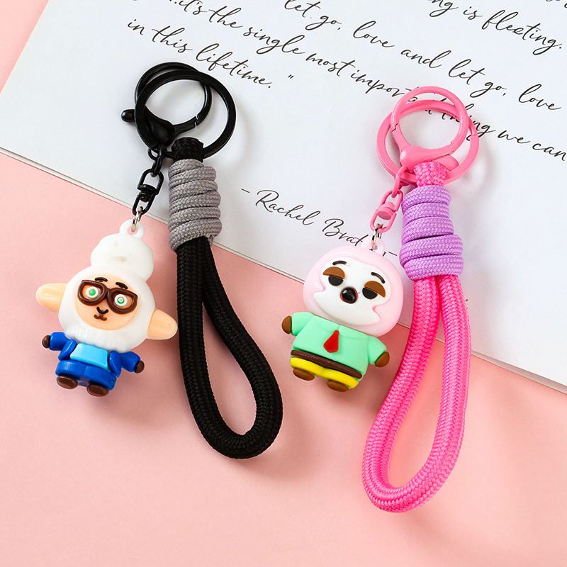 Cartoon animal city pendant (round rope)