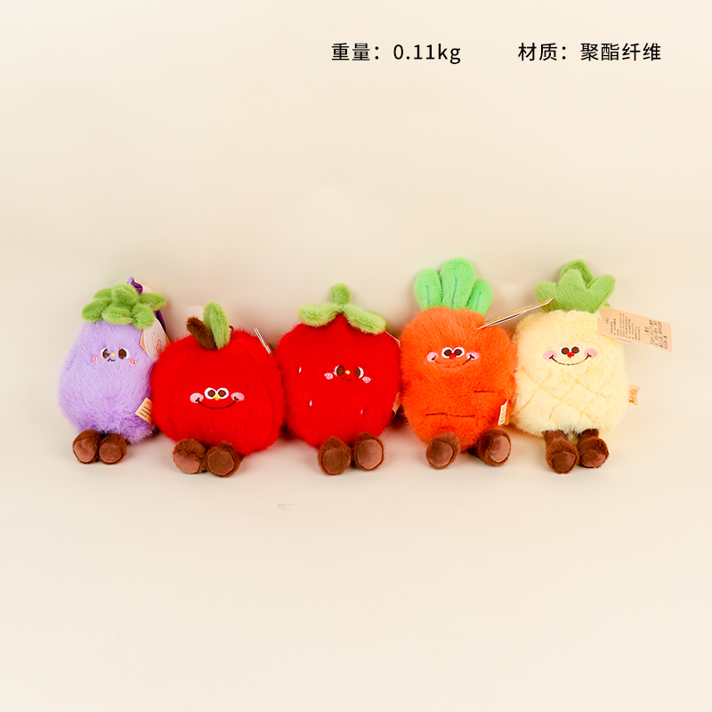 Fruit and vegetable lanyard table with plush toys (mixed)