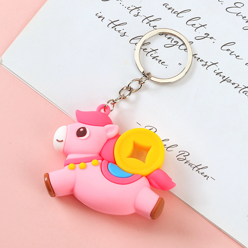 Large Colored Pony Soft Pendant