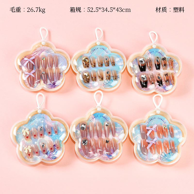 ZJ1016-cat eye printing accessories fake nails long