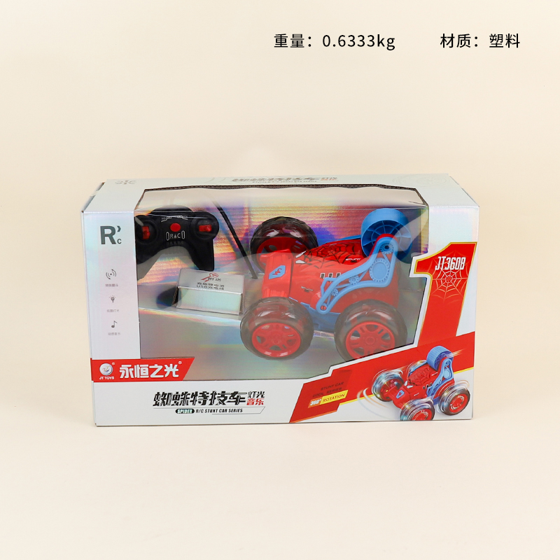 JT3608 spider stunt car lights music (package electricity)