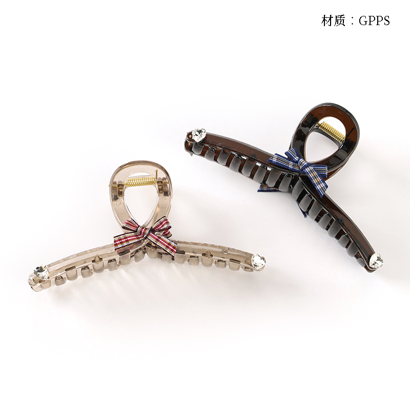 13cm double-sided crystal bow claw