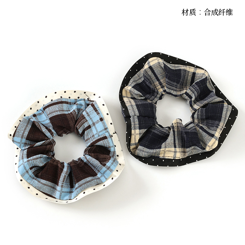 Dot lace plaid large intestine ring