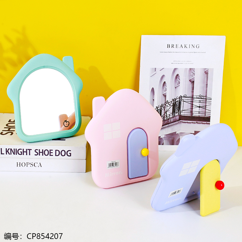 2517 Colorful Little House Table Mirror
