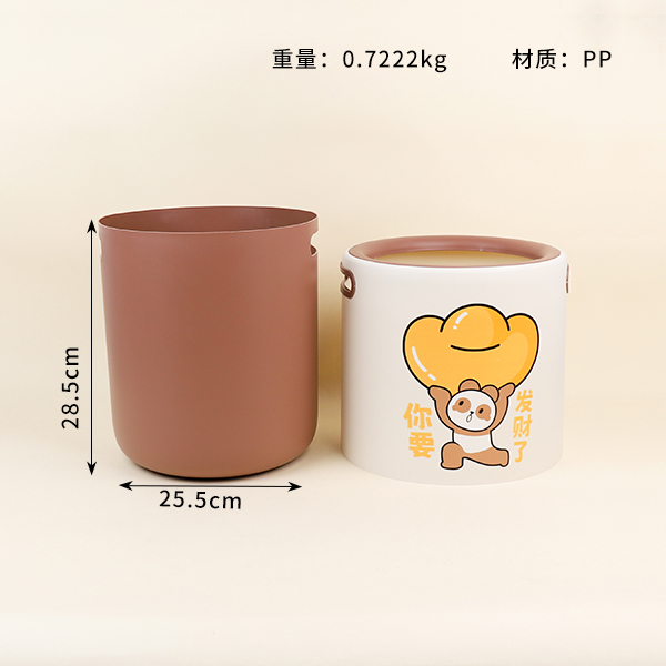 2217 printed double-layer trash can (mixed) - Image 2