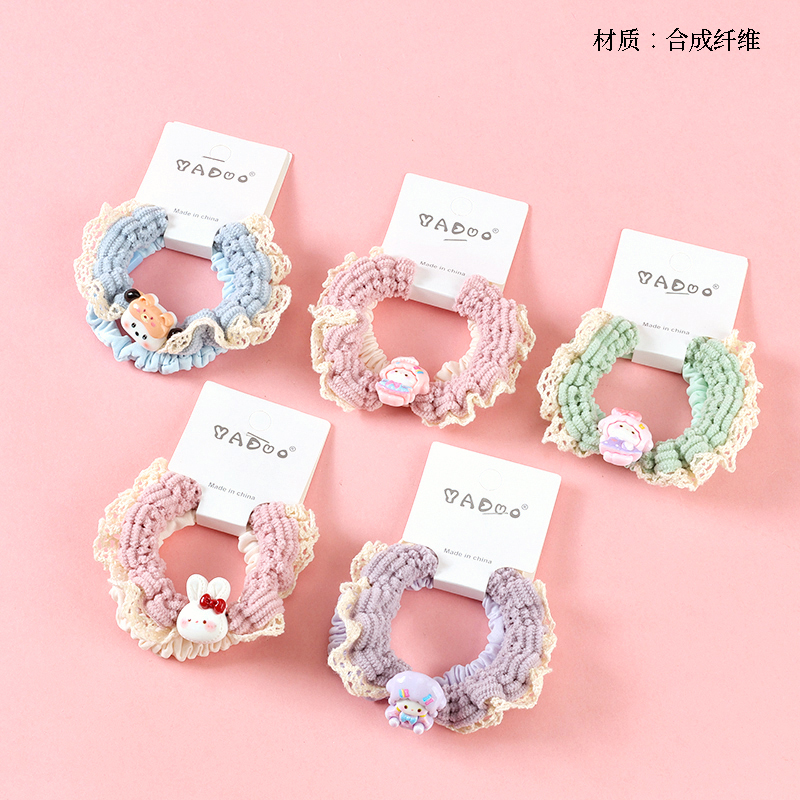 Boxed color cartoon accessories lace rubber band combination (1 1)