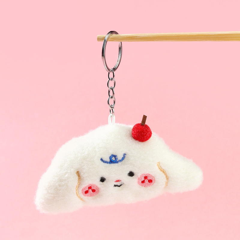 Plush Cherry Dog Pendant