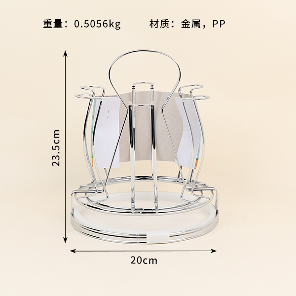 9935 Flat Iron Round Six-Cup Storage Rack - Image 2