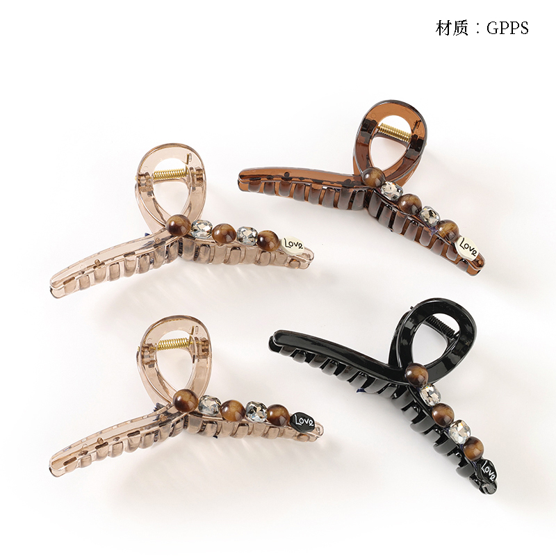 13cm AB face zircon beads claw