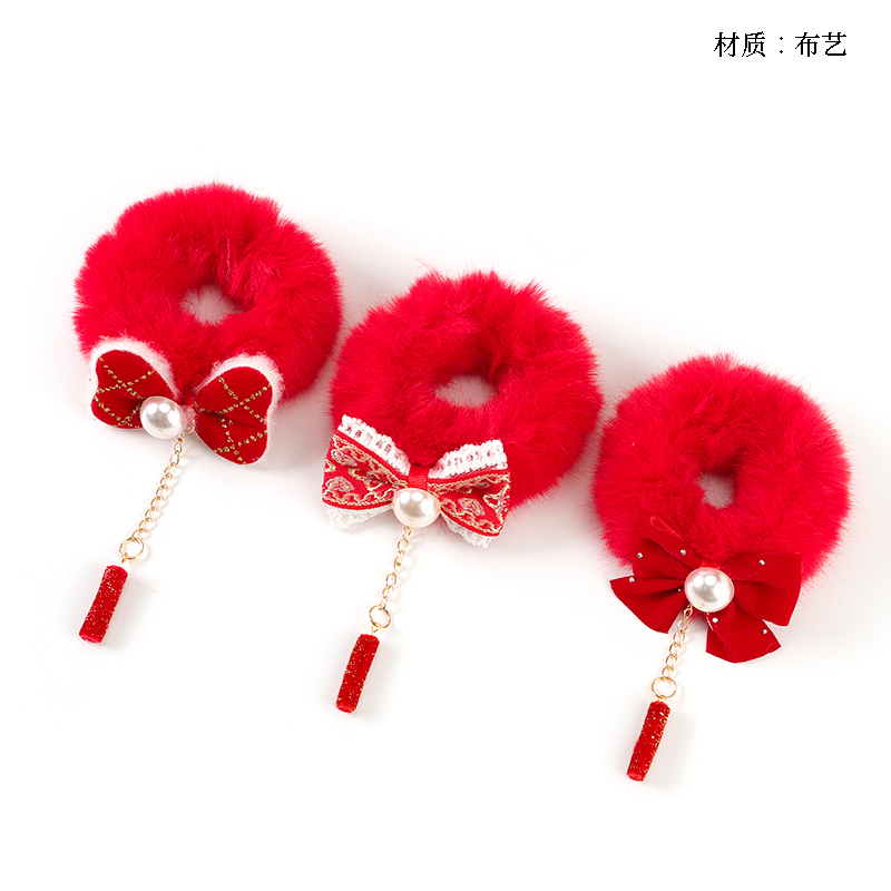 Red firecracker bow long terry