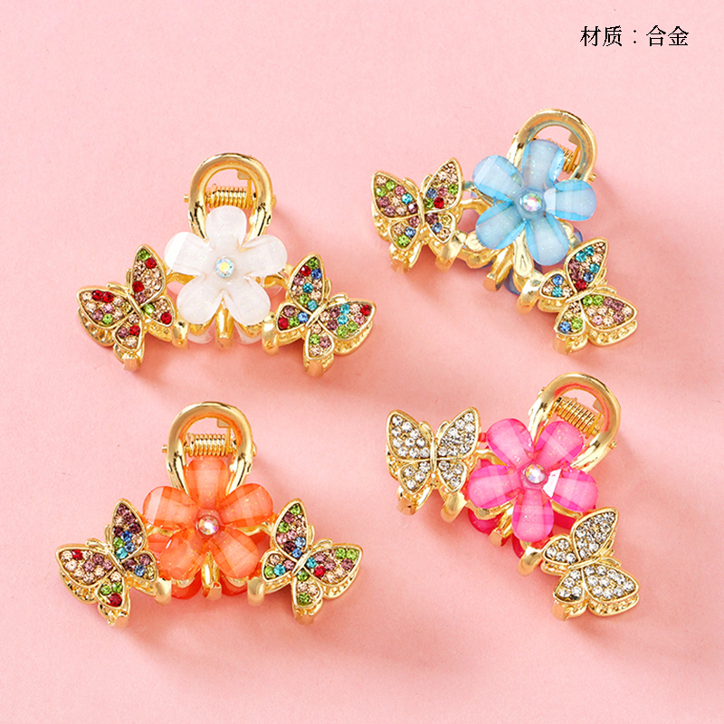 Double Butterfly Coloured Glaze Flower Middle Claw