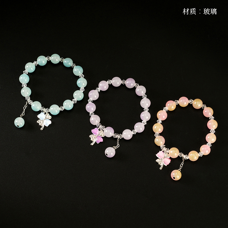 New rhinestone lucky grass bracelet