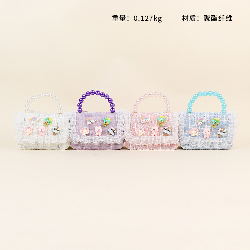 8804 chain lace cartoon handbag