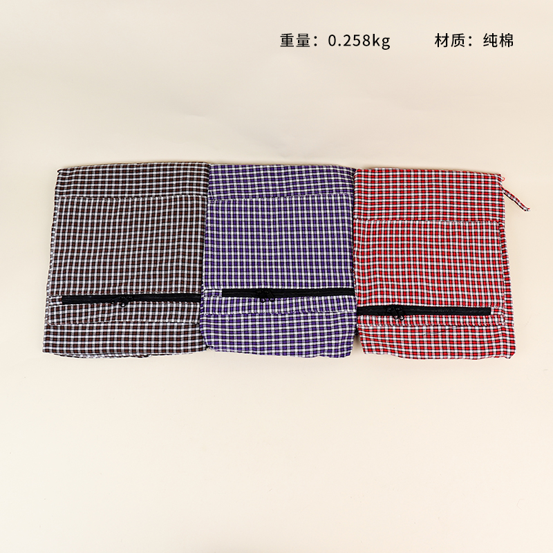 8016 plain flower zipper cotton apron