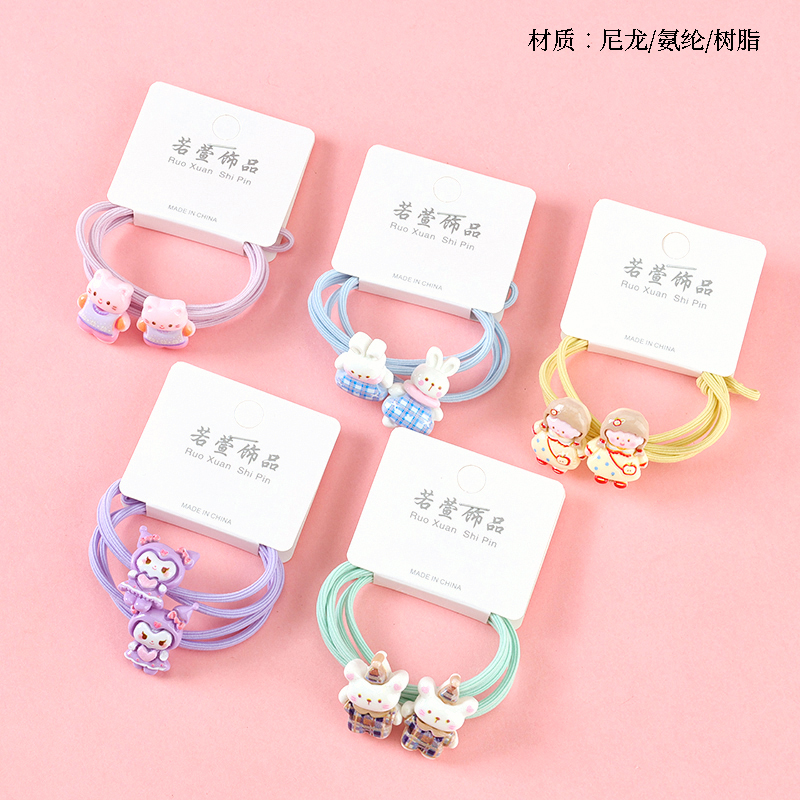 Hai phụ kiện hoạt hình 2 trong 1 với dây cao su