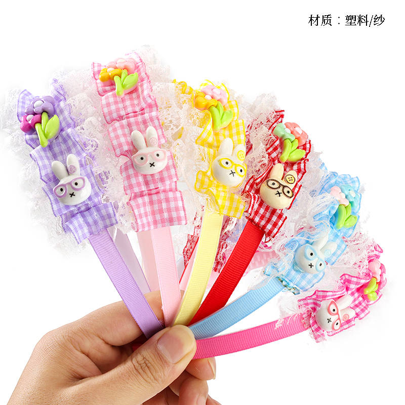 New resin cartoon accessories lace head buckle