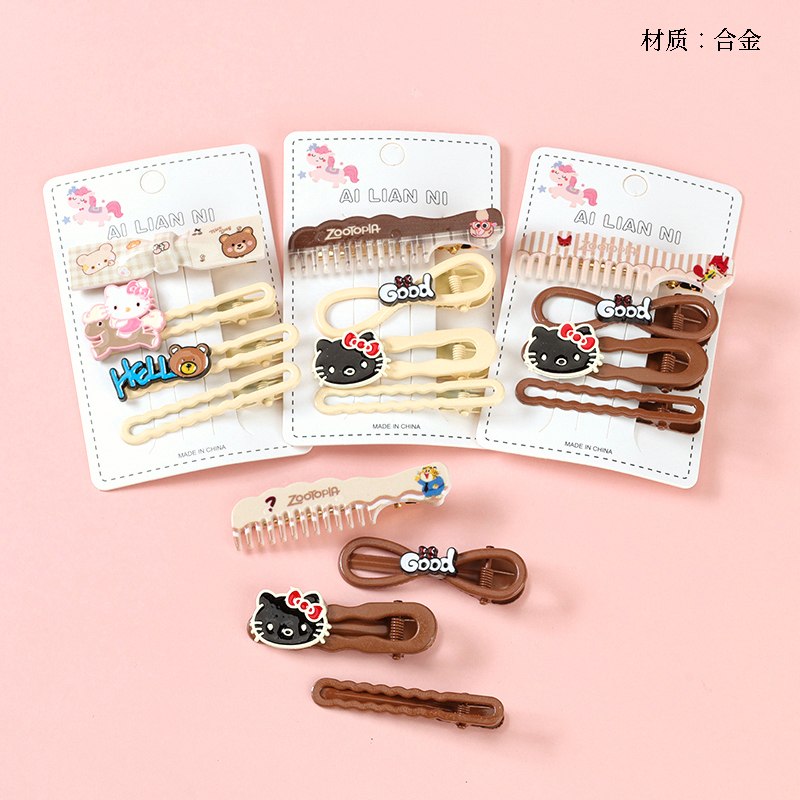 Bộ kẹp hình con vịt gồm hai phụ kiện hoạt hình đóng hộp