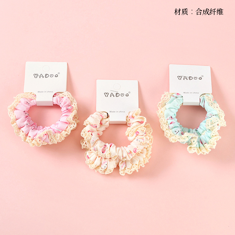 Boxed two color printed lace large intestine ring