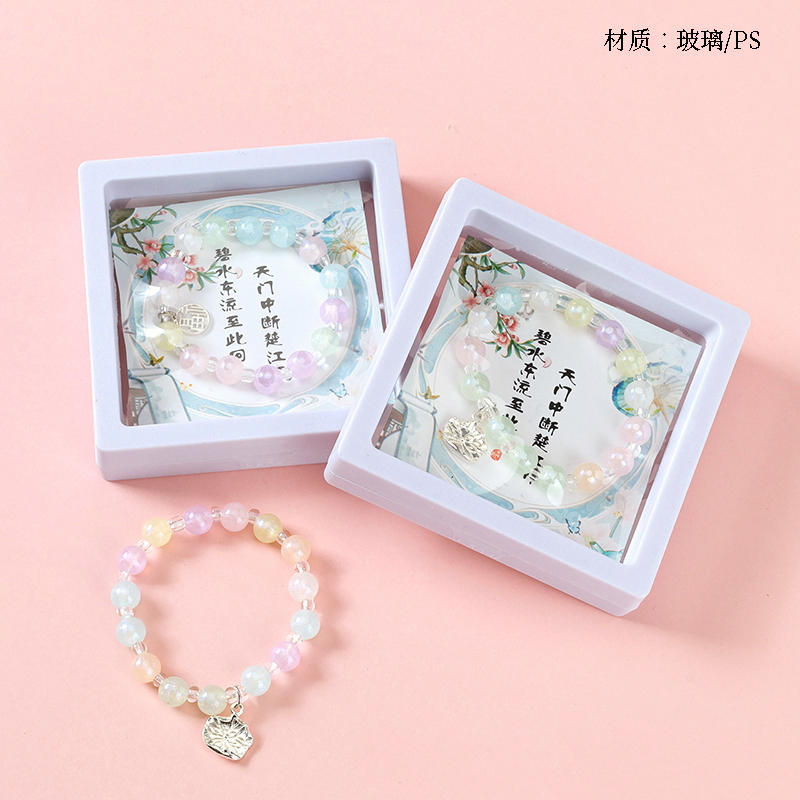 Square box color crystal beads accessories bracelet