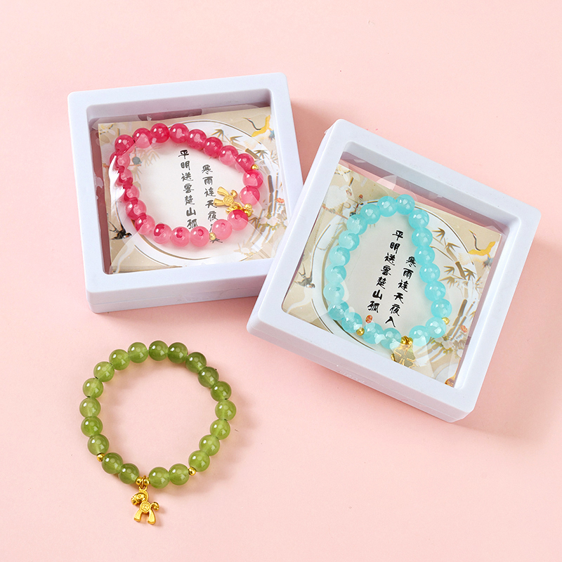 Square box color beads accessories bracelet