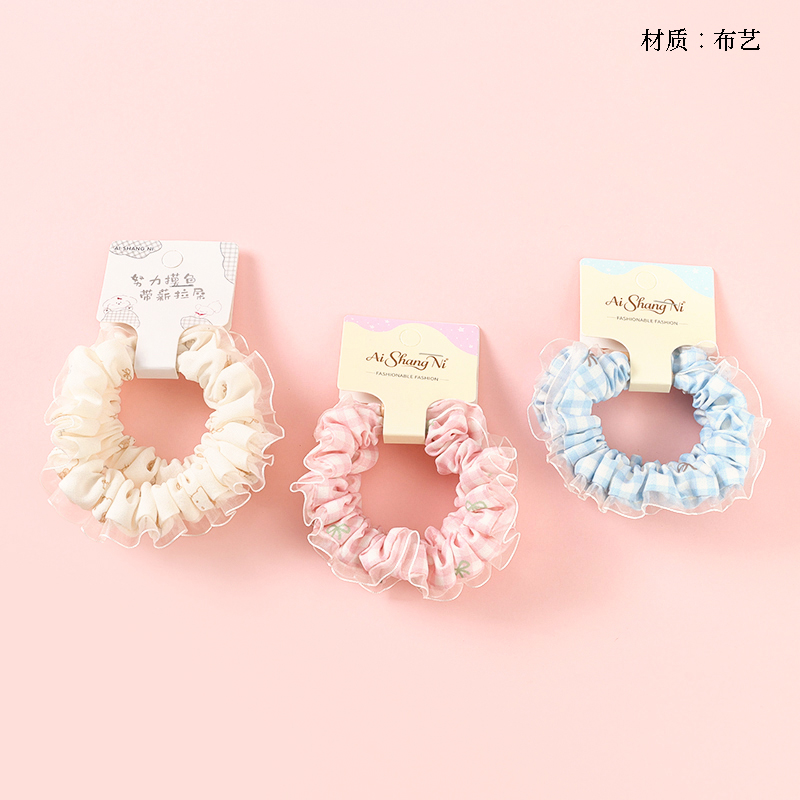 Boxed two printed yarn edge fabric rubber bands