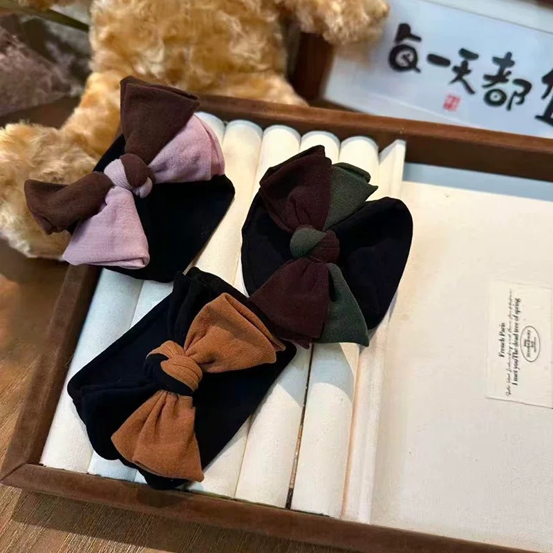 Boxed Korean Contrast Bow Rubber Tendons
