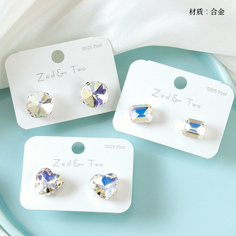 Long Simple Zircon Earrings