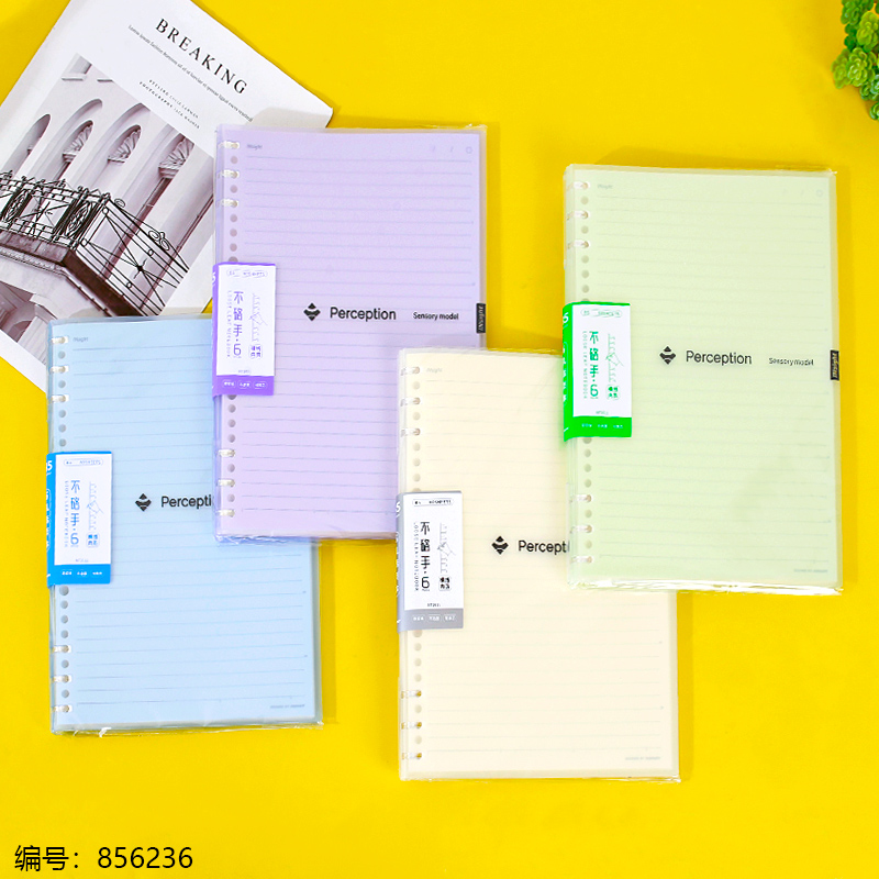 Six-Ring Pastel Loose-Leaf Notebook, 60 Sheets B5 2611