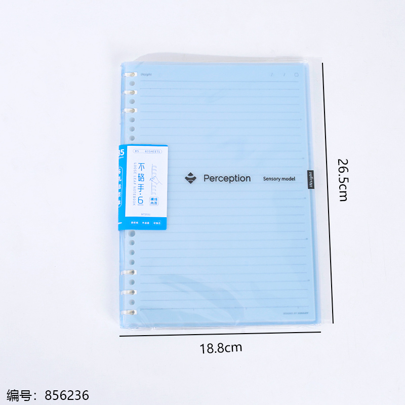 Six-Ring Pastel Loose-Leaf Notebook, 60 Sheets B5 2611