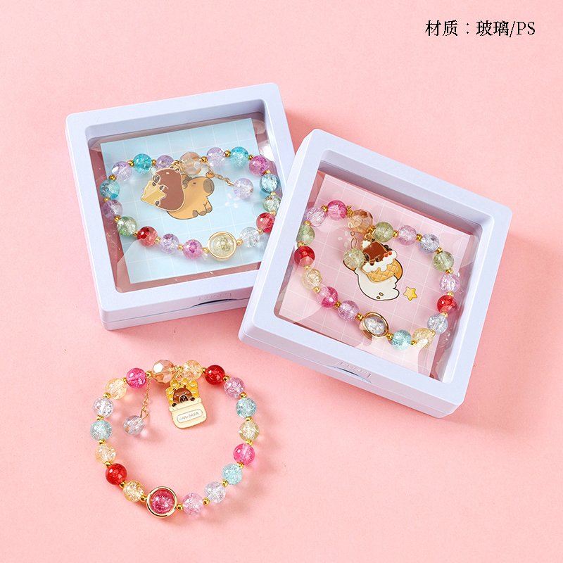 Vòng tay phụ kiện thẻ nhỏ giọt dầu hình hộp vuông 9332