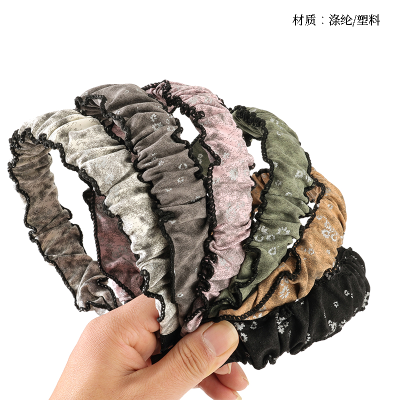 New edging printed pleated head buckle