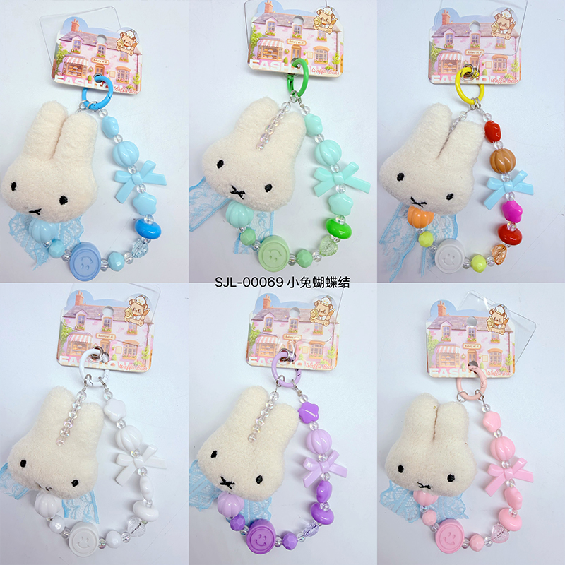 SJL-00069 rabbit bow mobile phone chain pendant