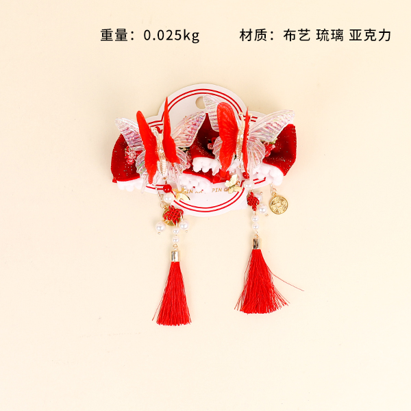 Bow tassel pendant hairpin (mixed) - Image 2