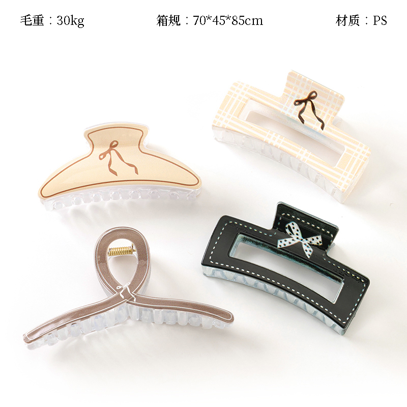 8cm striped bow claw