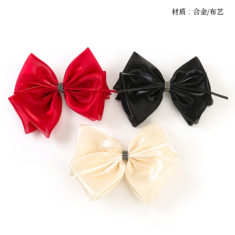 Boxed gauze ribbon bow duck clip