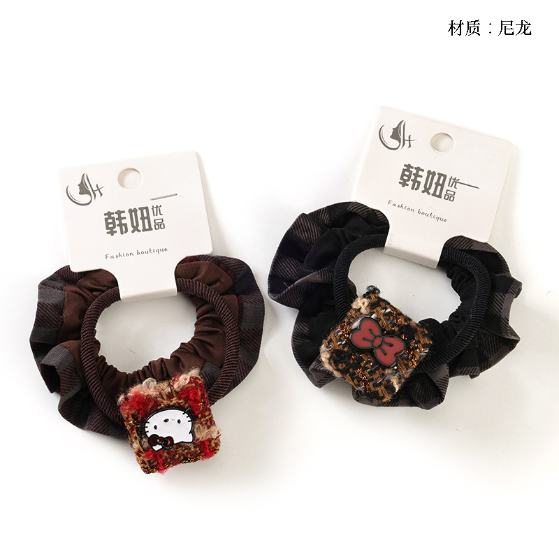 Small fragrant wind bow tie KT accessories combination rubber band (1 1)