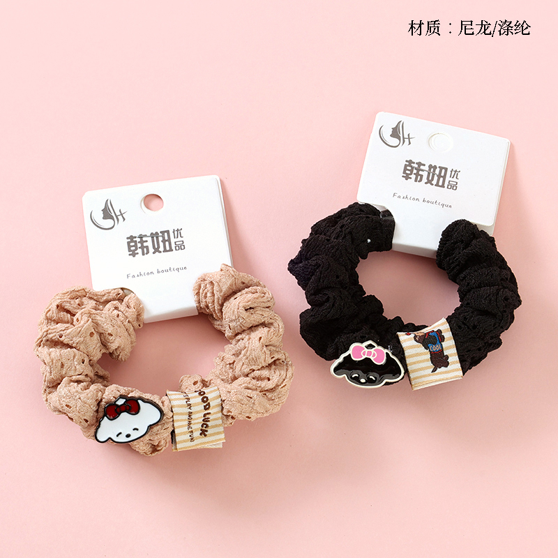 Boxed two labeled cartoon fabric rubber bands