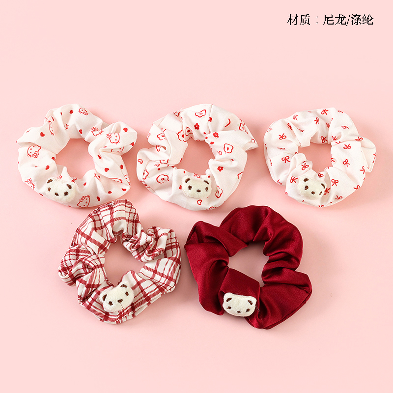 Boxed red print cartoon large intestine ring