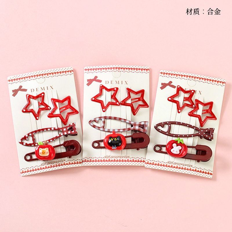 Boxed cartoon accessories duck clip BB clip combination