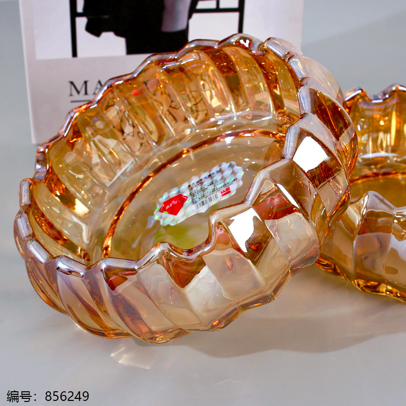 YG146D Gold Glass Ashtray