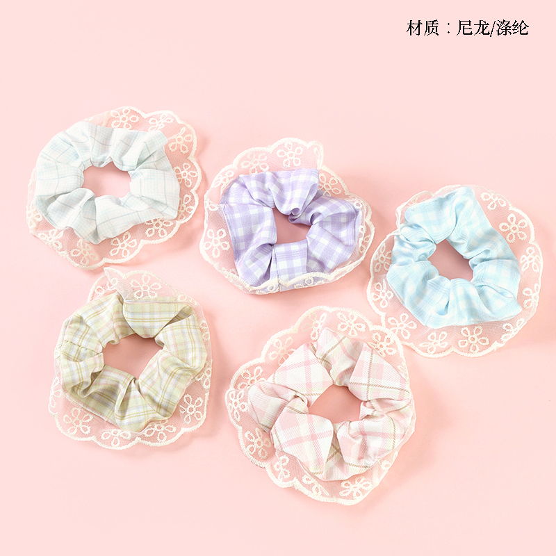 Boxed Colorful Lace Plaid Large Bowel Ring