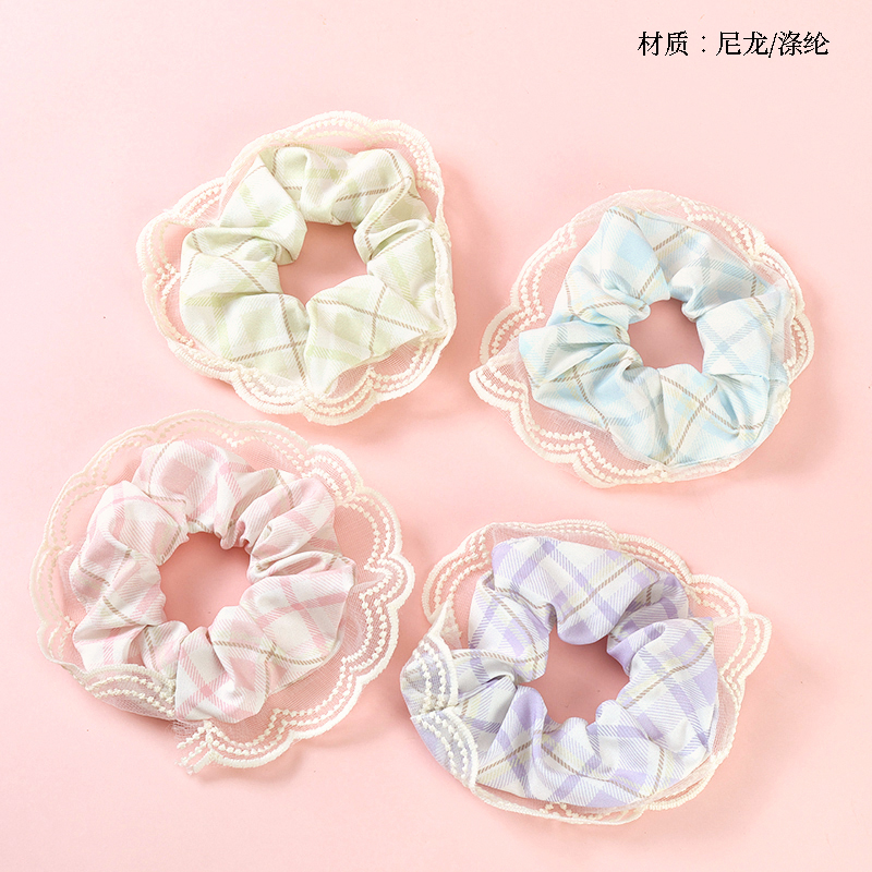 Boxed Color Plaid Lace Lace Large Bowel Ring