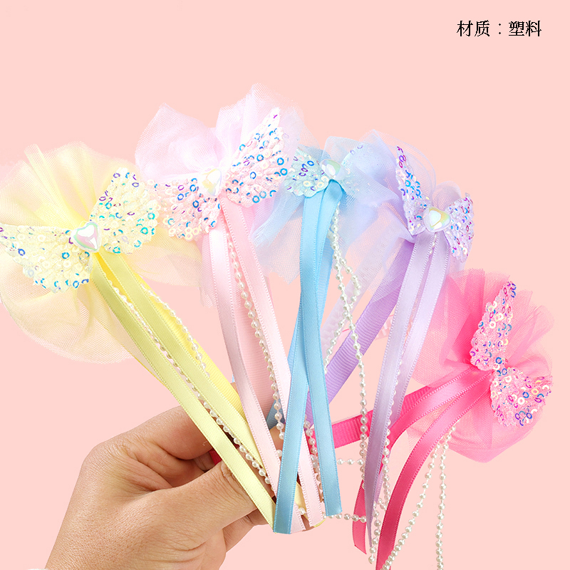 Sequin Gauze Bow Head Buckle