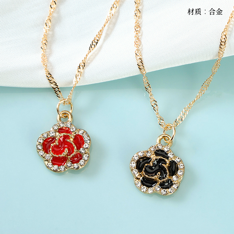 Red Camellia Necklace