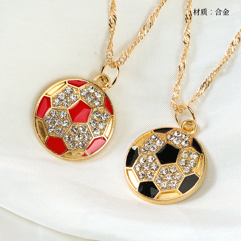 Diamond Soccer Necklace